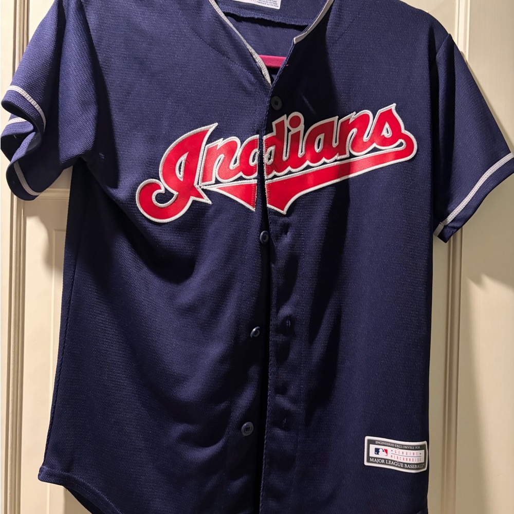 Cleveland Indians Baseball Jersey, Size Youth Medium 10/12, Vintage